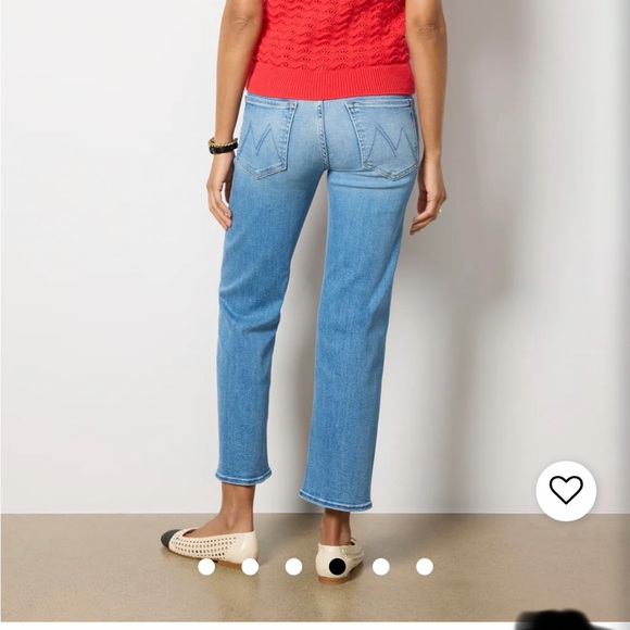 MOTHER LiL’ Rambler Zip Flood Color: Out of the Blue Straight Leg Jeans - Picture 2 of 14